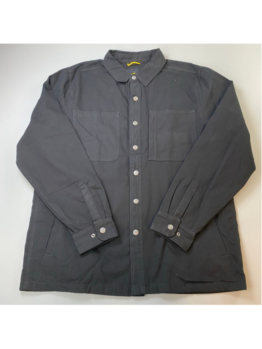 CAT Shirt Jacket XL Black Plaid Fleece Lined Pockets Utility Workwear Gorpcore